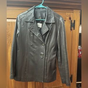 Vakko Brown supple leather jacket Small women’s